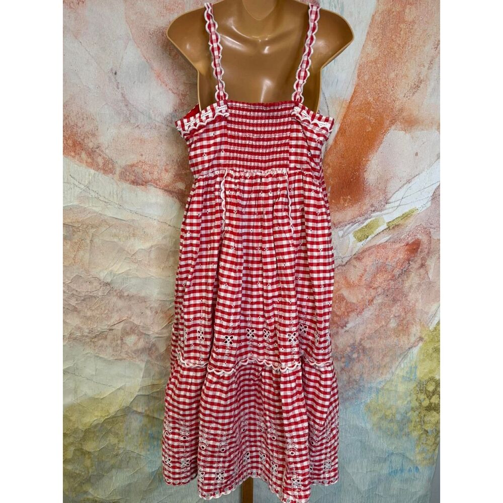 Anthropologie Sleeveless Sweetheart Gingham Midi Dress $248 - Picture 9 of 11